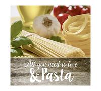 IHR All You Need is Love & Pasta Paper Lunch Napkins, Pack of 20