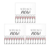 IHR -Best Age Rose Champagne Napkin Luncheon Napkins 3ply 20 Per Pack (Set of 3 Packs)