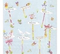 IHR - Easter Egg Hunt - Light Blue Luncheon Napkin 3ply 20 Count