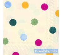 IHR Emma Bridgewater Cocktail Or Tea Small Napkins Christmas New Polka Dot 25 cm Square