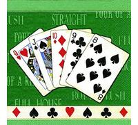 IHR Full House - Green 20 Count 3-Ply Paper Cocktail Napkins