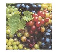 IHR GRAPES paper table lunch napkins 33 cm square 3 ply 20 in a pack