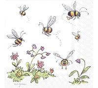 IHR HONEY BEAR Bees Cocktail or Tea Napkins paper 25 cm square 20 in pack