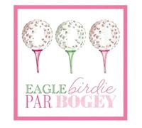 IHR Ideal Home Eagle Birdie Par Bogey Golf Disposable Napkins 3-Ply Paper Party Napkin Pack, 5" x 5", 20-Count (Two Sets - 40 Napkins)