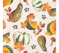 IHR Ideal Home Range Cocktail Napkins Disposable 3-Ply Paper Party Napkin Pack, 5" x 5", Fall Harvest (Cream), 20-Count