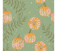 IHR Ideal Home Range Cocktail Napkins Disposable 3-Ply Paper Party Napkin Pack, 5" x 5", Pumpkins with Roses, 20-Count