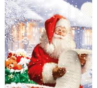 IHR Ideal Home Range Cocktail Napkins Disposable 3-Ply Paper Party Napkin Pack, 5" x 5", Wish List, 20-Count