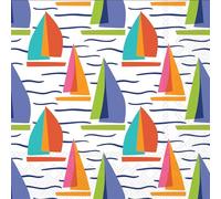 IHR Ideal Home Range Cocktail Napkins Disposable 3-Ply Paper Party Supplies, 5" x 5", Bright Sails, 20-Count