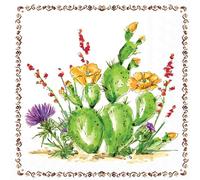IHR Ideal Home Range Cocktail Napkins Disposable 3-Ply Paper Party Supplies, 5" x 5", Texas Critters, 20-Count