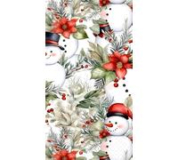 IHR Ideal Home Range Dinner Napkins Disposable 3-Ply Paper Guest Hand Towels, 8.5" x 4.5", Hiding Snowmen, 16-Count
