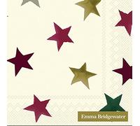 IHR Ideal Home Range - Paper Napkins Emma Bridgewater Christmas Stars Cream 20 St. Cocktail Napkins 25 cm x 25 cm / 10 inch x 10 inch