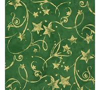 IHR Ideal Home Range - Paper Napkins Star Garland Green Gold 20 St. Lunch Napkins 33 cm x 33 cm / 13 inch x 13 inch