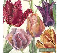 IHR Ideal Home Range - Paper Napkins Tulips Cream 20 pc. Lunch Napkins
