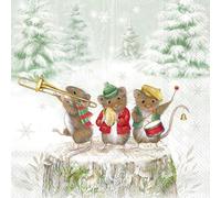 IHR Ideal Home Range Party Napkins Disposable 3-Ply Paper Lunch Napkin Pack, 6.5" x 6.5", Mouse Band, 20-Count