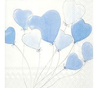 IHR Luncheon Paper Napkin 20 in A Pack 3Ply - Love is in The Air Light Blue
