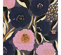 IHR Marimekko ROSARIUM blue rose paper table lunch napkins 33 cm square 3 ply 20 in a pack