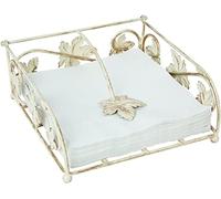 IHR Napkin Holder - Wine Leaf Antique Cream (Luncheon 18x6x18cm)