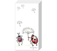 IHR Paper Pocket Handbag Tissues - Happy-Go-Lucky Ladybird and Dandelion By Anita Jeram