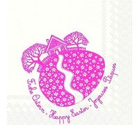 IHR -Sweet Easter White & Pink Luncheon Napkin 3ply 20 Count