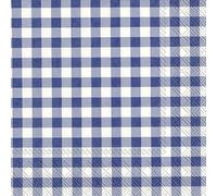 IHR TAVERNA blue Big Blue Gingham Check Luncheon Paper Table Napkins 20 in a pack 33cm square