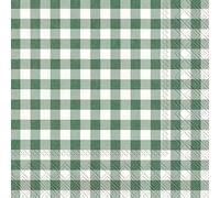 IHR TAVERNA green Big Green Gingham Check Luncheon Paper Table Napkins 20 in a pack 33cm square