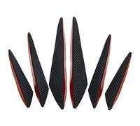 ihreesy 6PCS Exterior Front Bumper Lip Splitter Fins Spoiler,Universal Car Body Spoiler Fins Spoiler Canards Kit Anti-Collision umper Side Canards Splitter Fins,Carbon Fiber Pattern