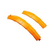 ihreesy Bike Mudguard,Adjustable Bike Fender with Warning Tail Light Portable Retractable Front/Rear Cycling Bike Fender for MTB Bicycle Mountain Bike,Orange