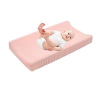 ihreesy Cotton Changing Pad Cover,Unisex Diaper Change Table Sheet Ultra Soft Diaper Change Table Pad Cover Washable Changing Pad Sheets for Newborn,32in x 16in x 5in,Light Orange Peach