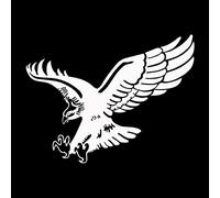 ihreesy Eagle Car Sticker,2PCS Car Hood Sticker Personality Wall Decals Animal Eagle Self Adhesive Decoration Sticker for Cars,Trucks,SUVs,Laptop,White