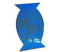 ihreesy Motorbike Car Reflective Wheel Rim Tape,16PCS Waterproof Car Wheel Stickers On Wheel Hub Fluorescent Wheel Stripe Decal Tape 18 Inch Reflective Wheel Tape Kit Car Accessories,Blue