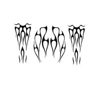 ihreesy Motorcycle Gas Tank Flame Decals,Universal Motorcycle Flame Sticker PET Waterproof Sport Stripes Decals Stickers Fuel Tank Fender Decal Set Decoration Accessories,Black