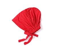 ihreesy Women Head Scarf,Cotton Sleeping Cap Bonnet Chemo Cap Soft Turban Head Wrap Caps Cancer Beanies Turbans Hat for Women and Girls,Red