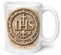 IHS Christogram Jesus Catholic Christian Symbol Religious Faith Gift Mug
