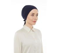 ihvan online Hijab Cap, Beanie Under Cap Scarf, Non Slip Head Wraps for Women, Muslim Hijab Undercap with Tie-Back Closure, Navy Blue