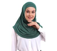 ihvan online, Hijab Scarves for Women, Ready to Wear, Lightweight and Comfortable Headscarf, Instant Turban, Jersey, Presewn, Aqua Green