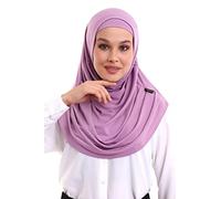 ihvan online, Hijab Scarves for Women, Ready to Wear, Lightweight and Comfortable Headscarf, Instant Turban, Jersey, Presewn, Lilac, One Size
