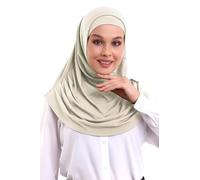 ihvan online, Hijab Scarves for Women, Ready to Wear, Lightweight and Comfortable Headscarf, Instant Turban, Jersey, Presewn, Cream