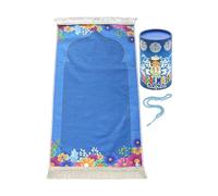 ihvan online, Kids Prayer Mat, Muslim Prayer Rug for Kid, Islamic Gifts for Kids, Design Janamaz Sajadah, Soft Salah Mat Carpet for Kid, Travel Praying Rug, Ramadan Eid Gift, Blue Kaaba