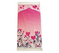ihvan online, Kids Prayer Mat, Muslim Prayer Rug for Small Size, Digital Printed Unique Design Janamaz Sajadah, Soft Salah Travel Mat Carpet, Perfect Islamic Gifts For Kids, Flower Pattern