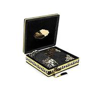 ihvan online Luxury Islamic Prayer Velvet Covered Gift Box, Deluxe 4 Piece Set with Elegant Velvet Covered Quran & Prayer Beads Tesbih & Prayer Rug, Ramadan & Eid Gift, Black