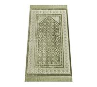 ihvan online, Soft Plush Lux Velvet Muslim Prayer Rug | Janamaz | Sajadah | Soft Islamic Prayer Rug | Islamic Gifts | Prayer Carpet Mat, Elegant, Color: Green