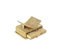 ihvan online, The Holy Arabic Quran Gift Set, Book Stand Holder, Desktop Quran Holder, Rehal, Velvet Covered Chest Rihal, Decorative Islamic Gifts for Muslims, Gold
