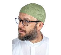 ihvan online Turkish Muslim Knitting Kufi Hats for Men, Taqiya, Takke, Peci, Islamic Caps, Islamic Gifts, Standart Size, Pistachio Green