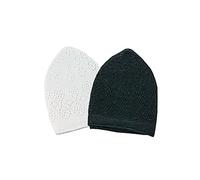 ihvan online Turkish Muslim Kufi Hats for Men, Taqiya, Takke, Peci, Islamic Caps, Pack of 2, Black-white, One size