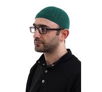 ihvan online Turkish Muslim Winter Kufi Hats for Men, Taqiya, Takke, Peci, Islamic Caps, Islamic Gifts, Standart Size Green