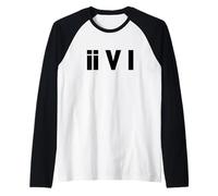 ii V I Jazz Chord Progression Music Graphic Raglan Baseball Tee