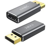 IIABC 2-Pack 4K DisplayPort to HDMI Adapter, Gold Plated DP to HDMI Female Converter, Compatible for Lenovo, HP, Dell & More - Grey