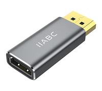 IIABC 4K 24K Gold Plated DisplayPort to HDMI Adapter, Uni-Directional DP to HDMI Converter, Compatible for Lenovo, HP, Dell & More - Grey