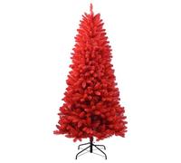 Iiaky 7FT Artificial Christmas Tree PVC Holiday Decoration Xmas Tree with Sturdy Metal Stand and 1122 Branch Tips for Home/Office/Party NO Light