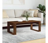 Iiaky Coffee Table Brown Oak 102x50x35 cm Engineered Wood, Modern Rectangular Coffee Table with Drawer Storage for Living Room